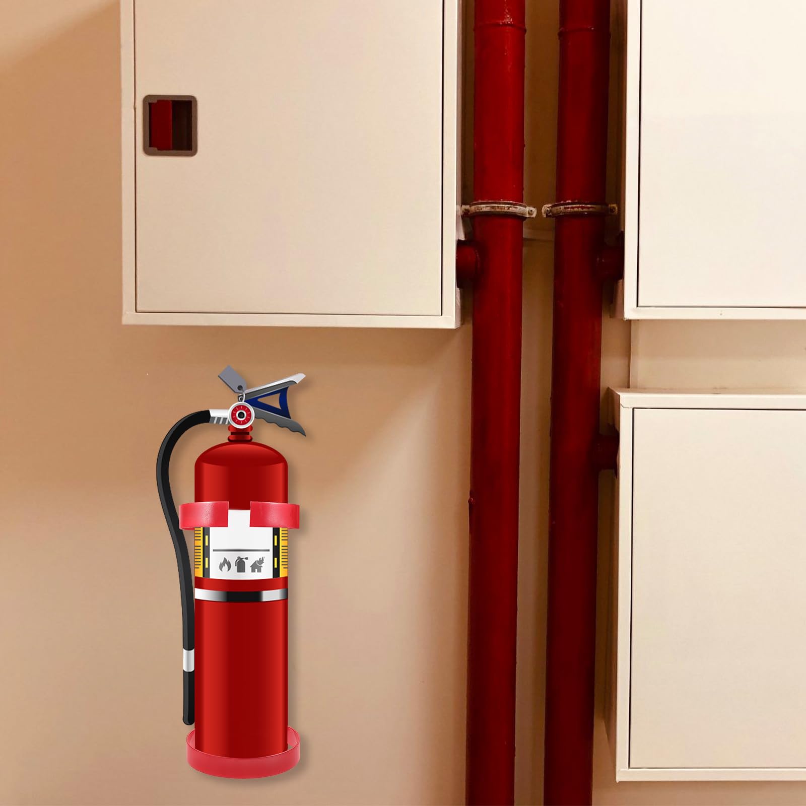 Estintore 6kg Supporto in Metallo per Auto e Casa, Staffa di Montaggio Resistente per Sicurezza Antincendio Domestica e Veicolare