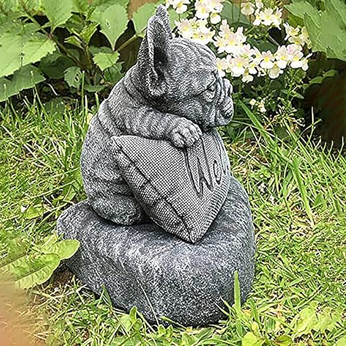 Statue Welcome Chien Bulldog objet décoration maison originale - 5