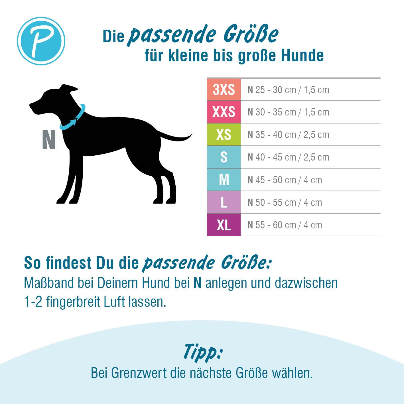 Petlando Mesh Hundehalsband – leicht, atmungsaktiv, weich mit Mesh gepolstert, stufenlos verstellbar, robust & strapazierfähig mit O-Ring – Halsband Hund M 45-50cm, Mokka