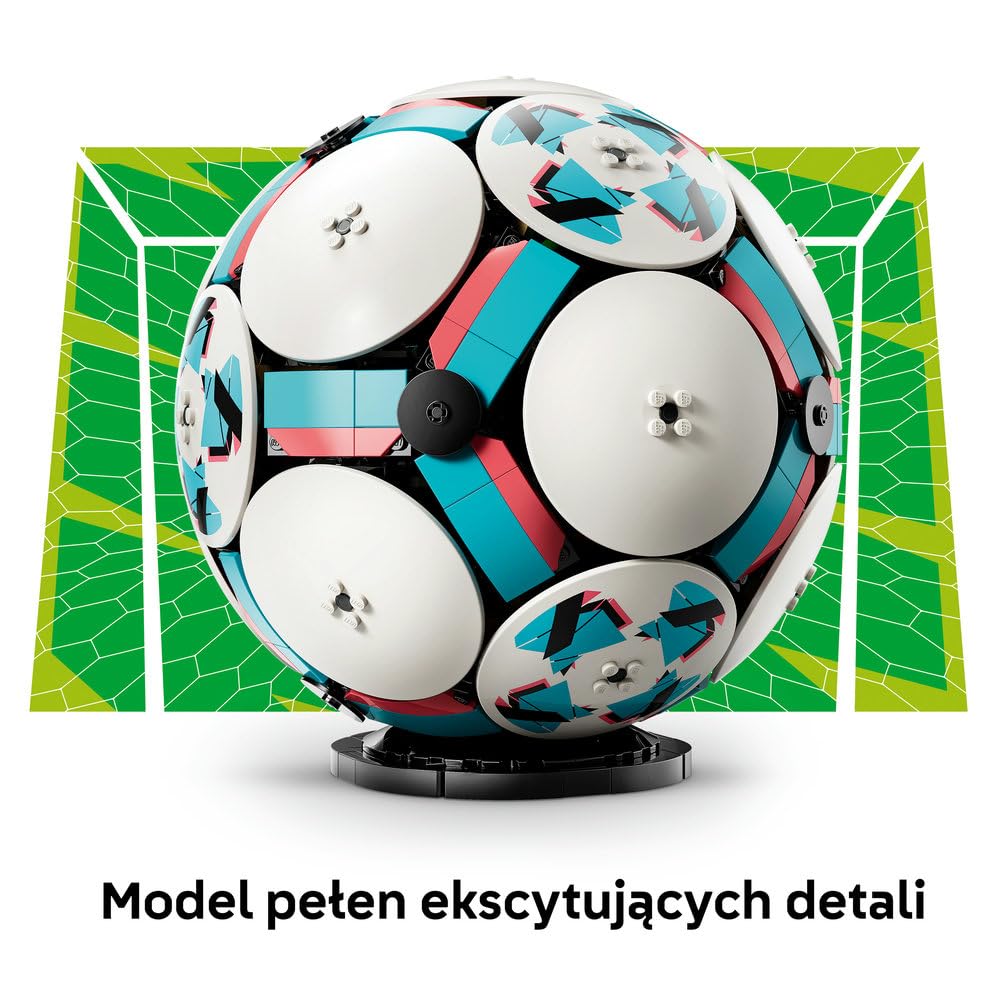 LEGO Editions Piłka nożna 43019 | Sportowa dekoracja, zestaw klocków dla dzieci, prezent dla fana piłki nożnej, dla chłopców i dziewczynek 10+, 1498 elementów