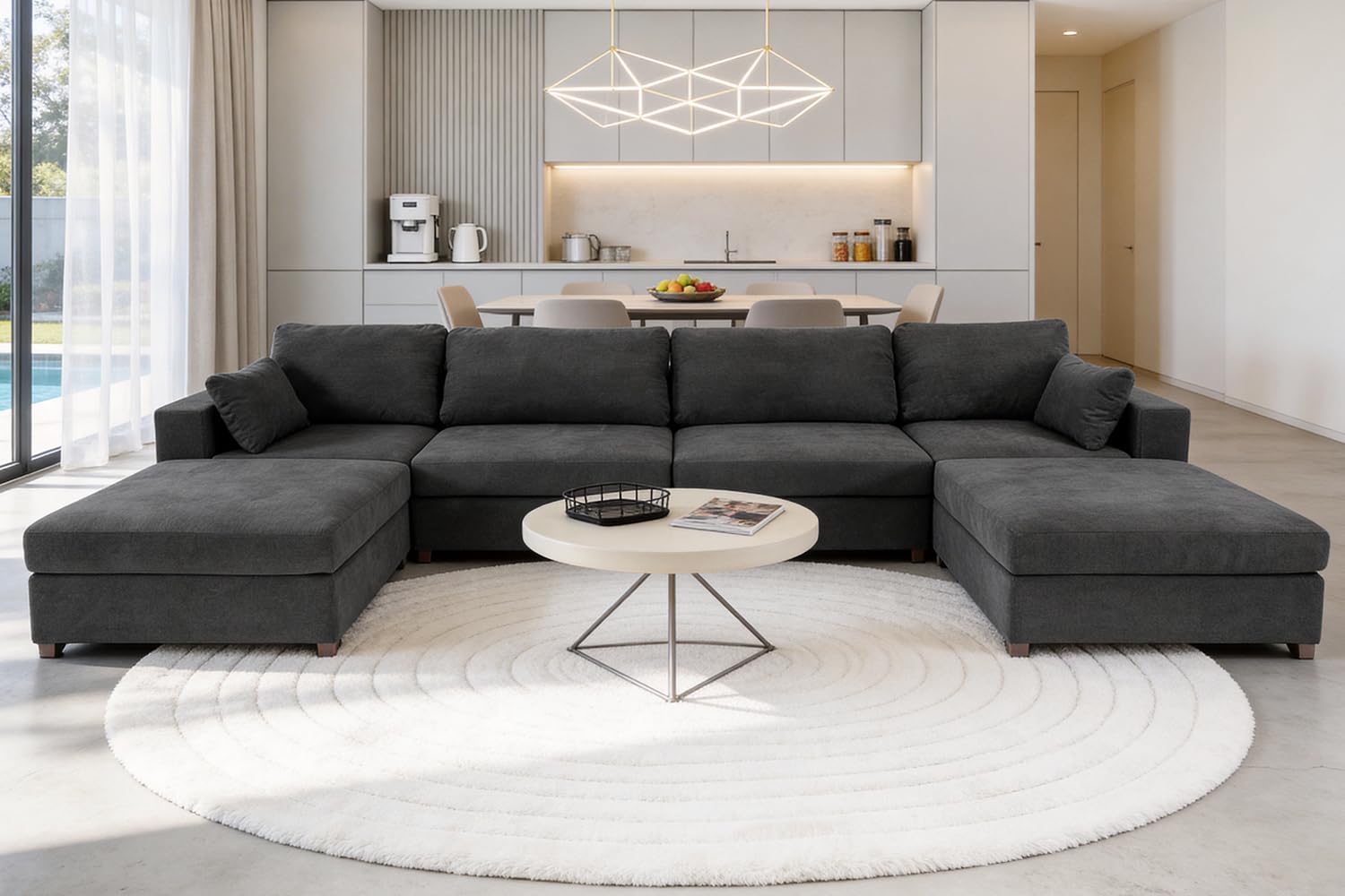 YI DANICA Oversized U-Shaped Cloud Couch