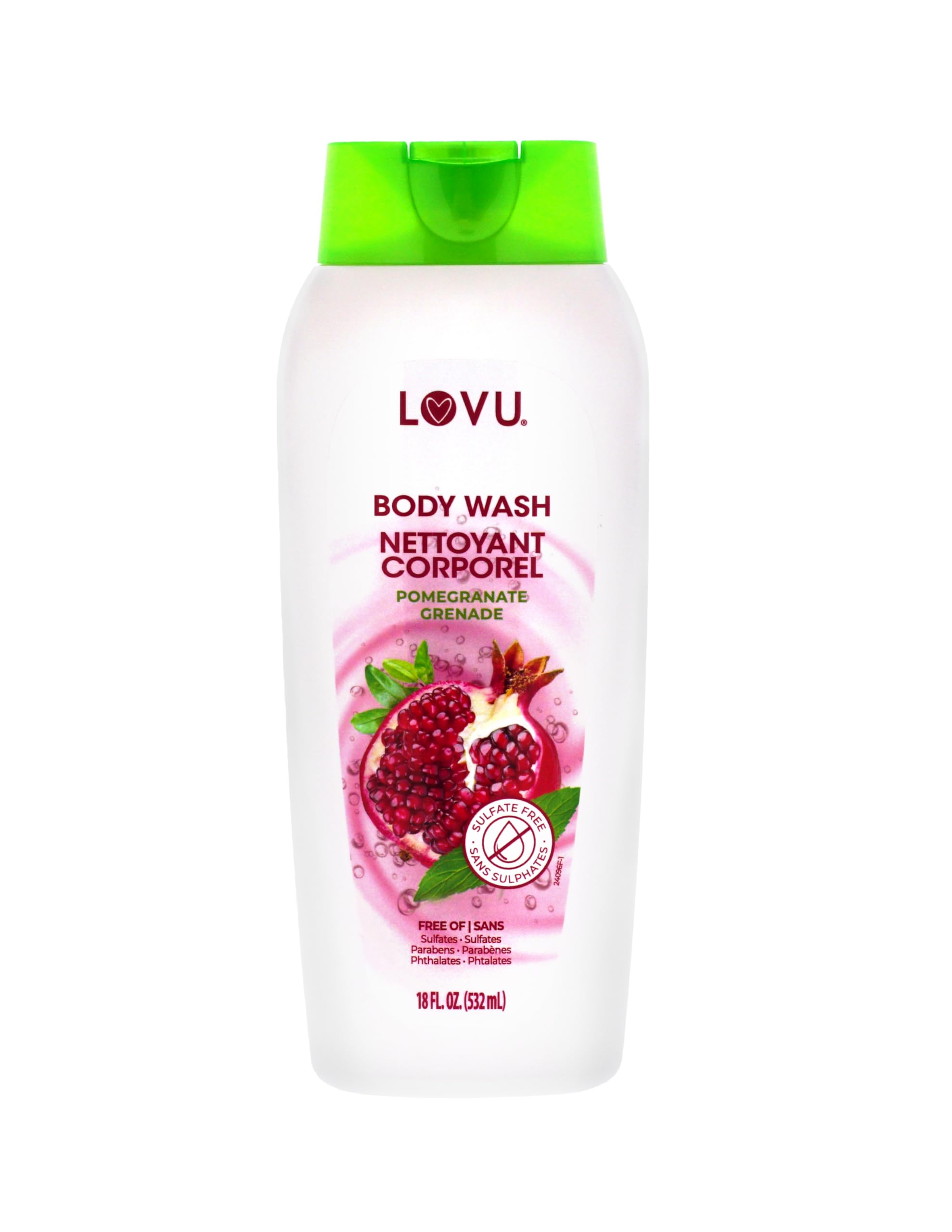 LOVU Revitalizing Pomegranate Bliss Body Wash, Refresh Your Skin and Senses (Pomegranate)