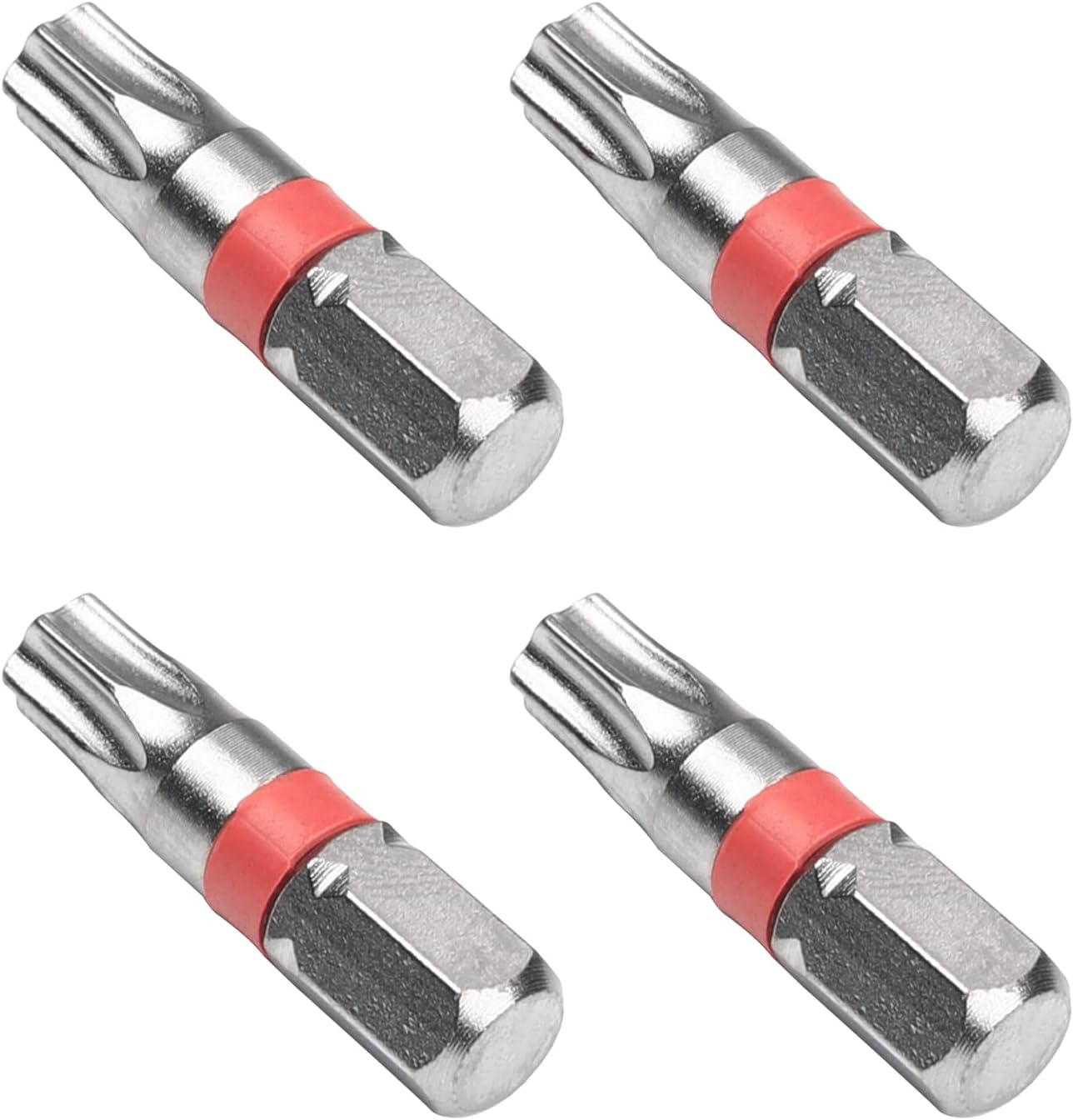 Utoolmart 25mm Long 1/4 inches Hex Shank T30 Magnetic Torx Security Screwdriver Bits S2 High Alloy Steel 4Pcs