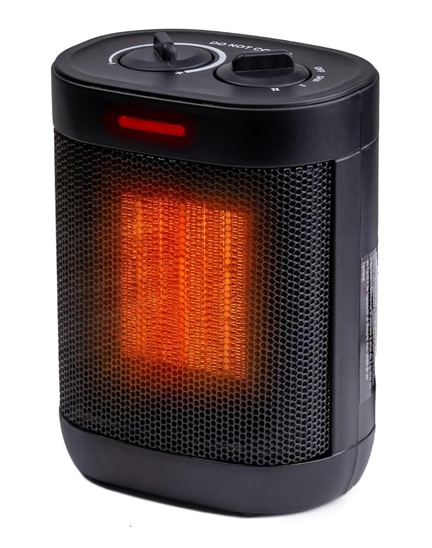 Comfort Zone 1500W Compact Electric Space Heater with Thermostat