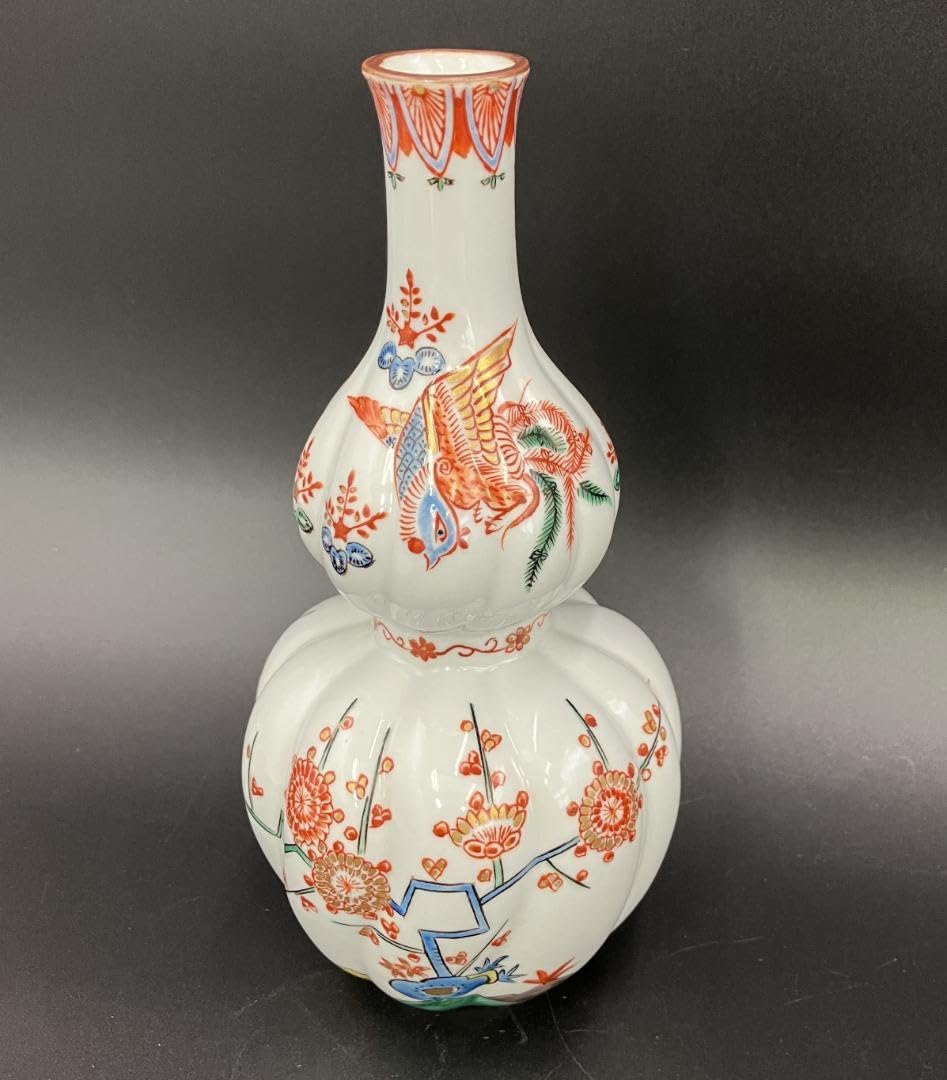 色絵瓢箪形柿右衛門様式　花鳥文徳利 Amazon.co.jp: 柿右衛門様式 色絵瓢箪形徳利 花鳥鳳凰文 有田焼 酒器