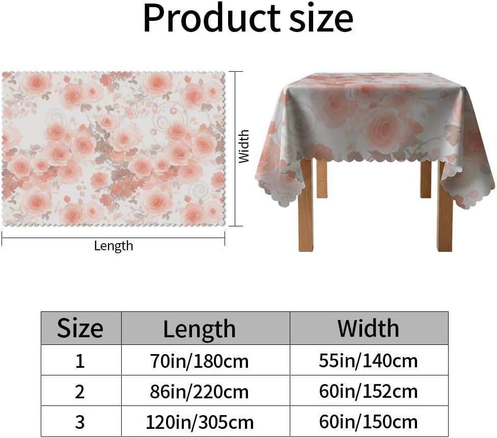 Watercolor Print Table Covers 60x120 in, Fitted Fairy Buffet Table Cloth, Vintage Party Decorations Cloth Vintage for Beach Outdoor Indoor Party Cover
