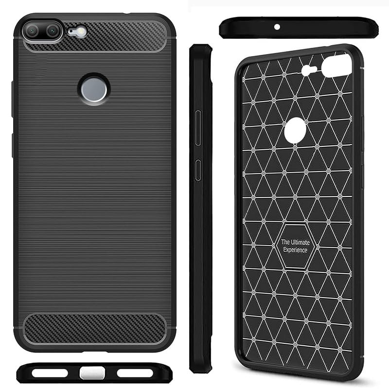 Image of Hybrid Carbon Fiber Back Case for Honor 9 Lite (Black)