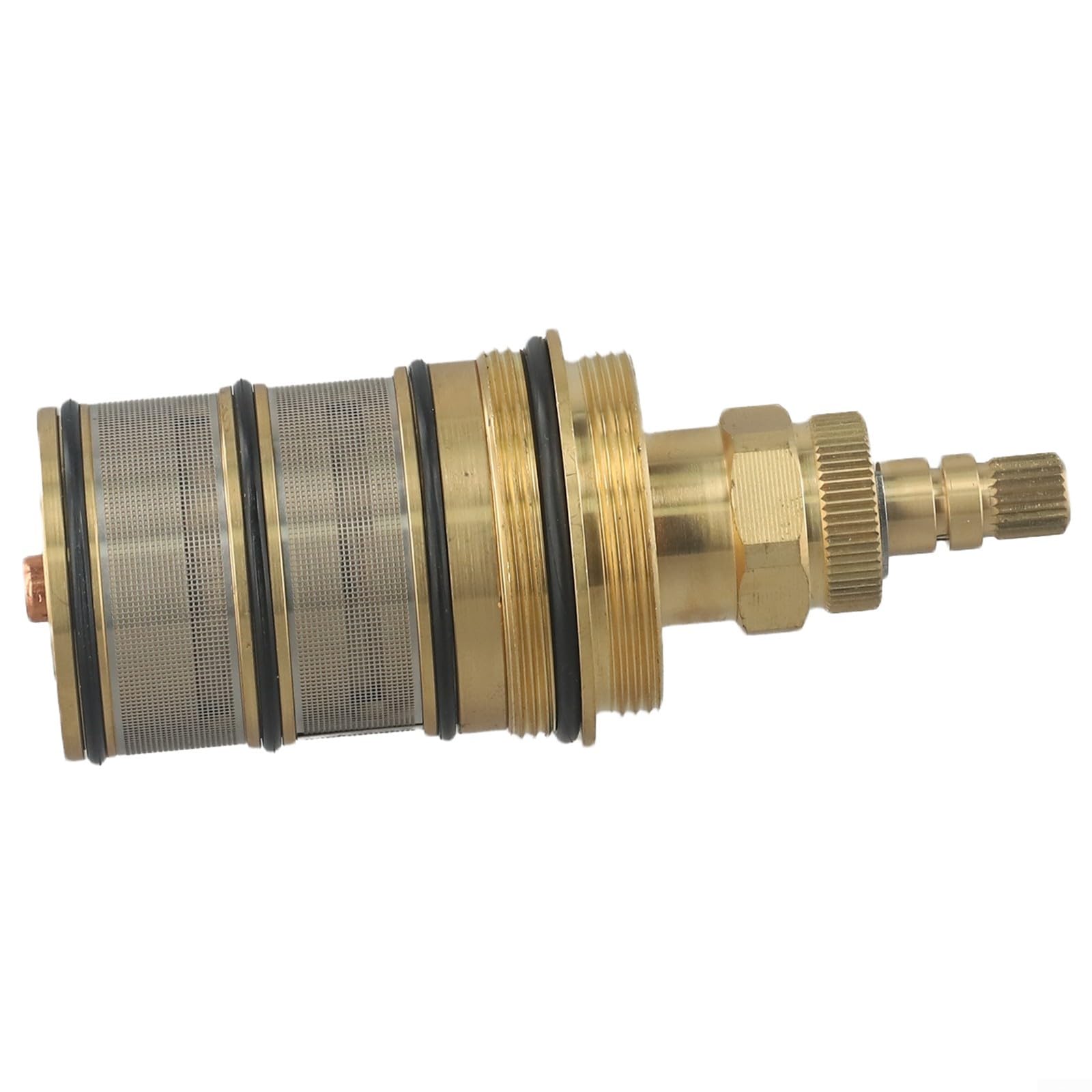 Brass Thermostatic Cartridge for Assad Shower Mixing Valves – Replacement Valve Core for Built-in Thermostats, 20–48°C Con(Gold)