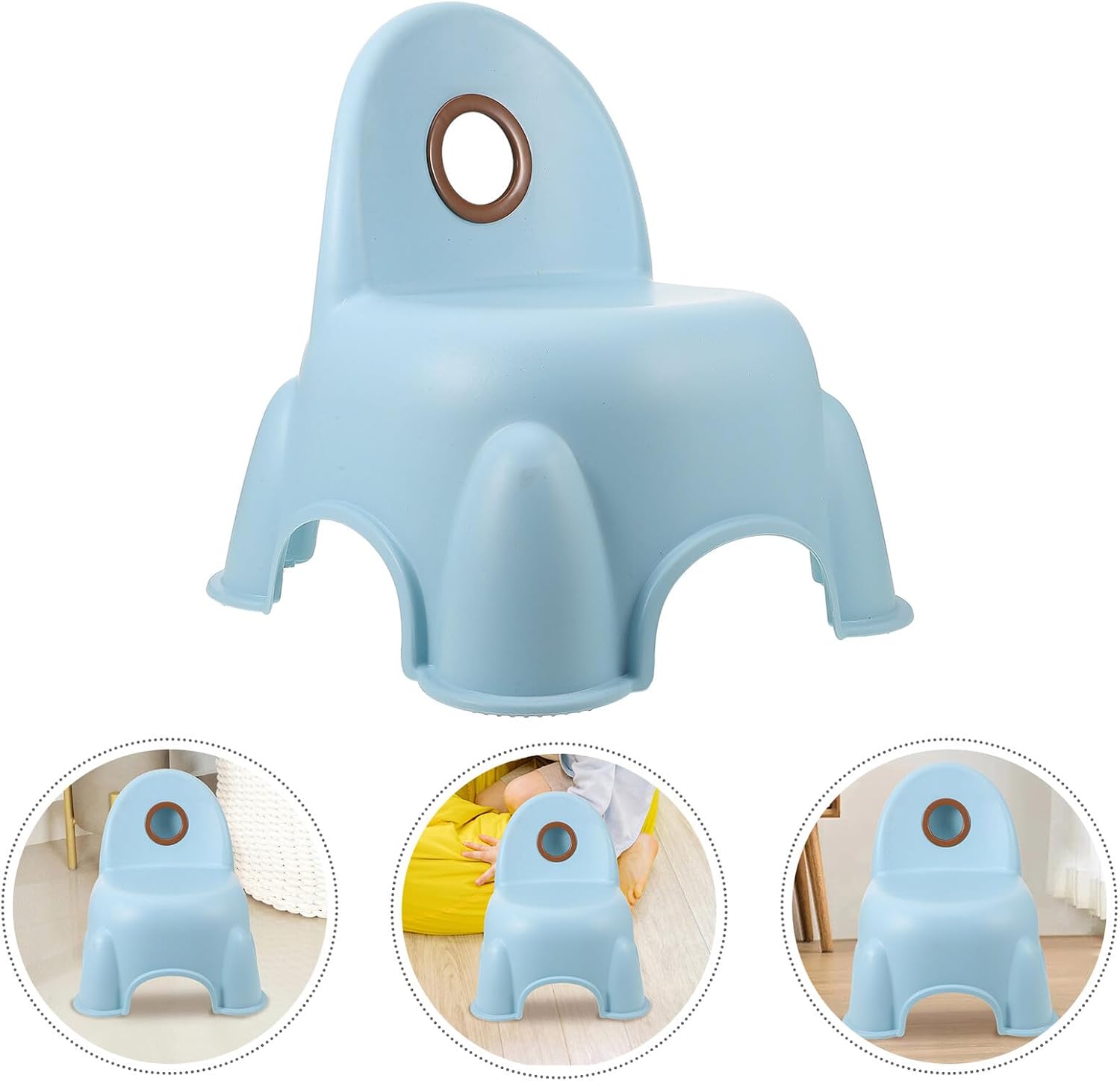 Nonslip Small Stool Thickened Plastic Kindergarten Stool Portable Cartoon Design for Boys for Home and School