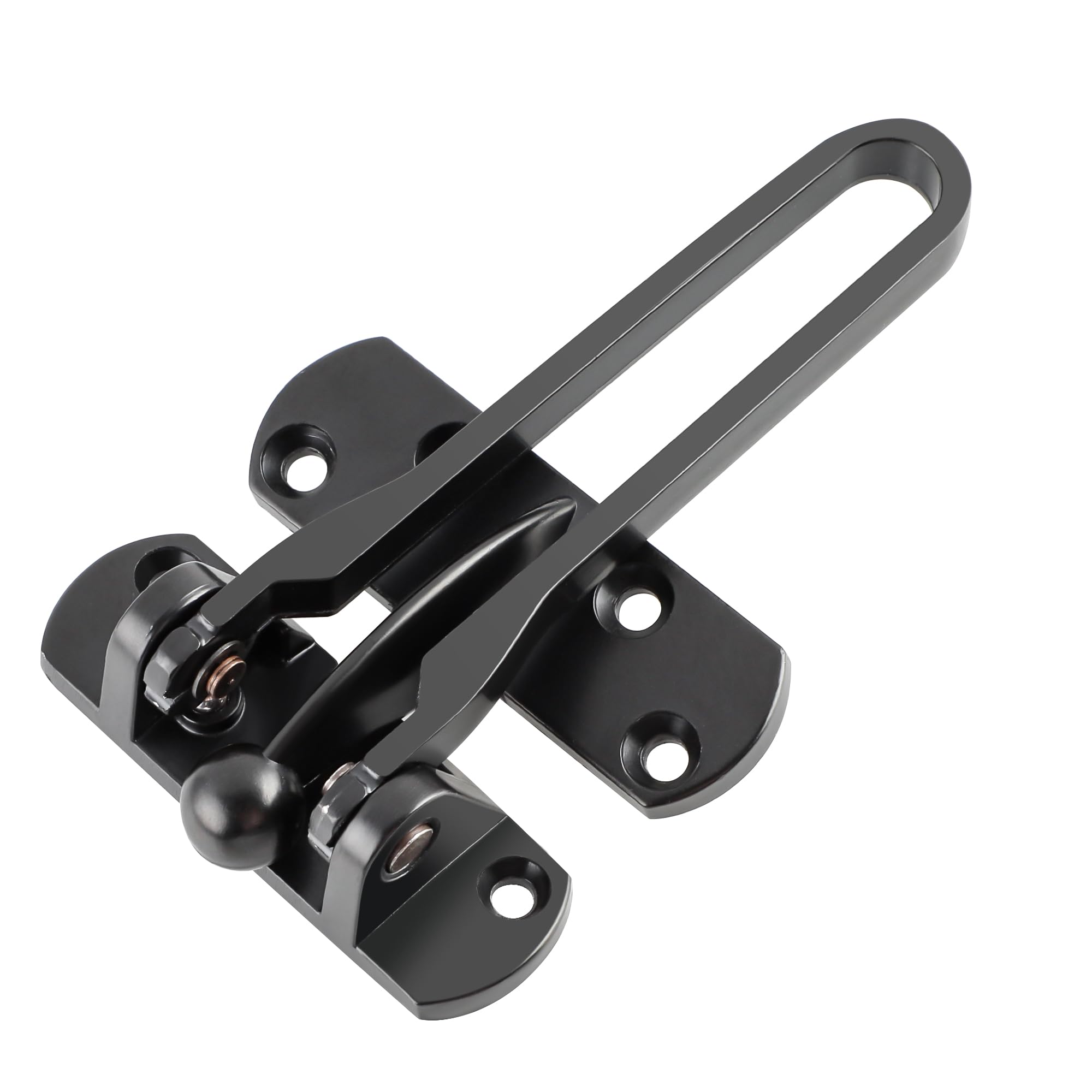 Sayayo Black Door Chain Lock For Front Door, Swing Bar Door Guard Lock Security Latch For Home Hotel Apartment Houseroom Prevent Forceful Entry