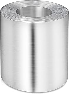 Blulu 1 Roll 3 Inch 50 Feet Zinc Metal Strip Wide Zinc Strip for