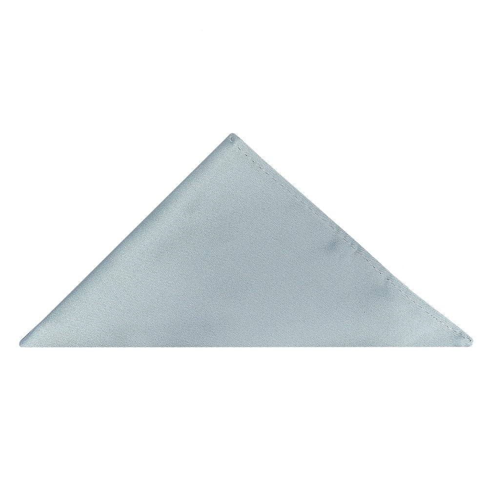 Ties R Us Men's Blue Plain Satin Duck Egg Pocket Square