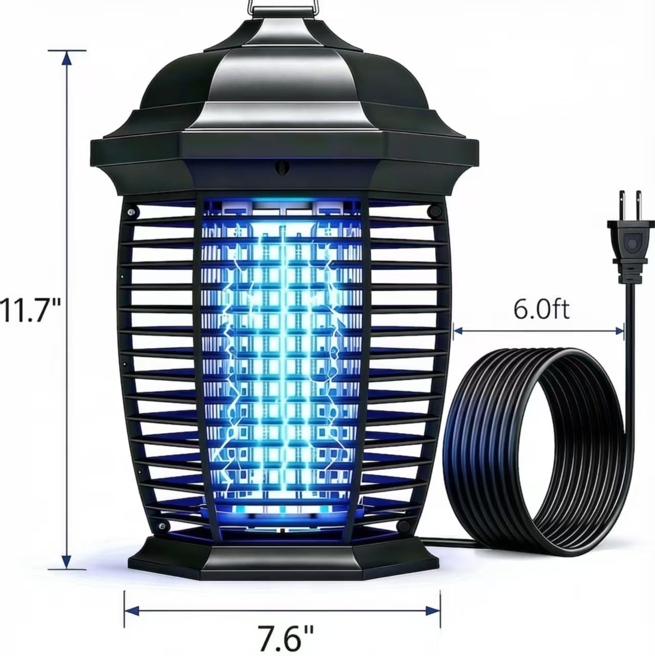IIndoor/Outdoor Insect Killer, Electric Mosquito Killer, IPX4-rated Waterproof 20W Mosquito Killer, Ideal for use on patios, in garages, backyards, porches, Living Rooms, and bedrooms.