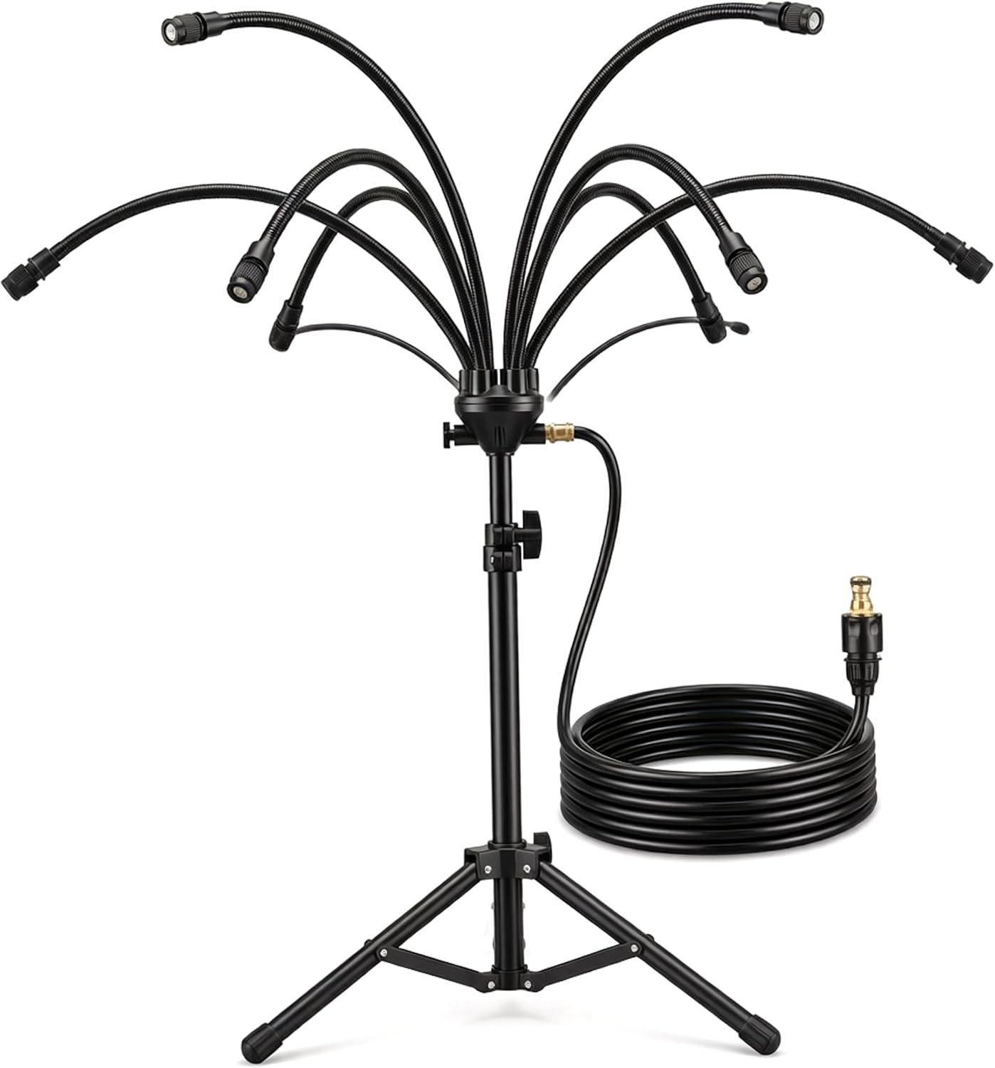 Drip Irrigation Kits, Misting System, Height Adjustable Outdoor Mister Portable Water Misting Sprinkler for Patio Cooling, Pool, Lawn, Garden, 1.6-3.6ft
