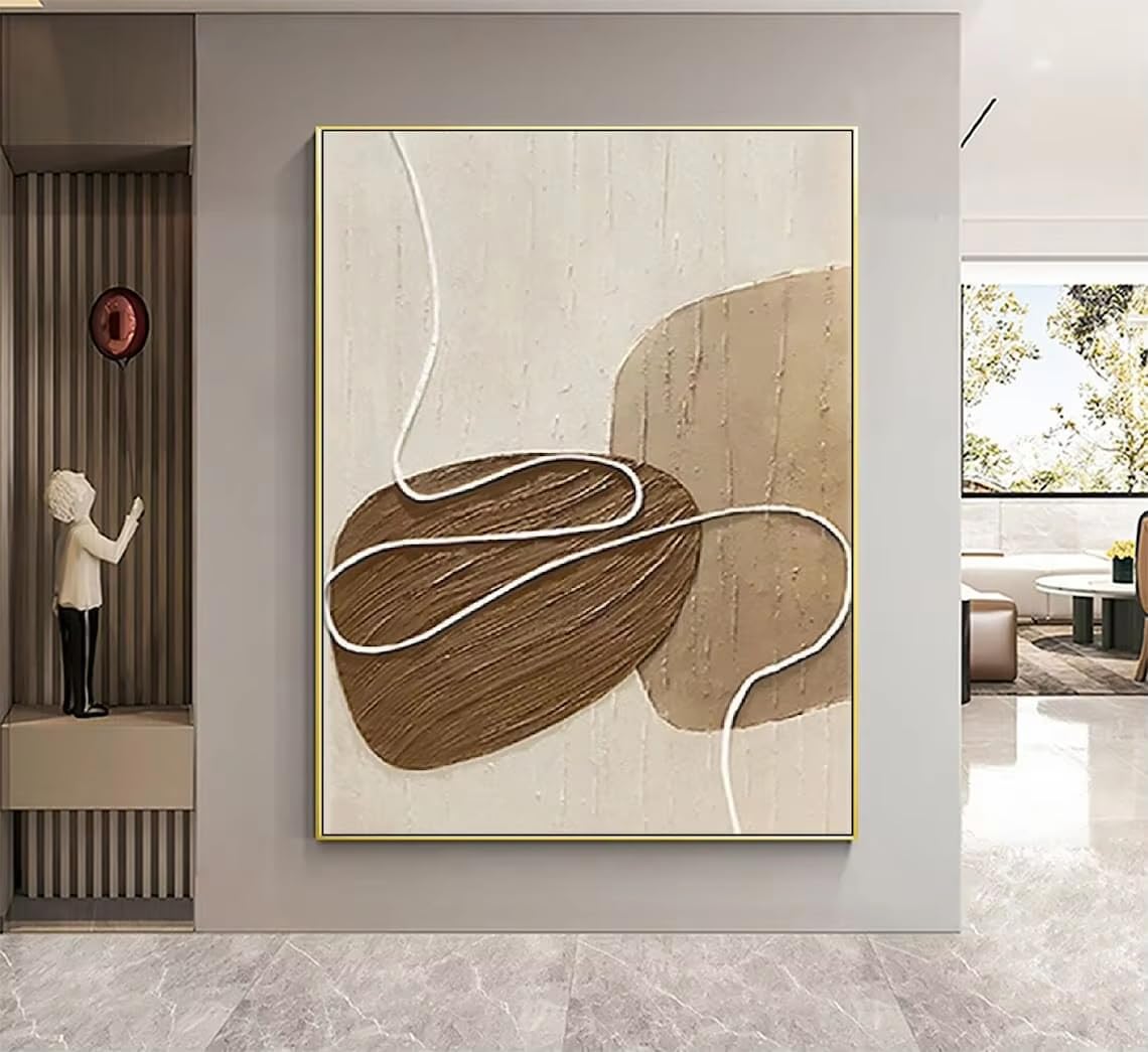 DFZEWKI Wall Art Black and White Abstract Wall Decor Modern for Living Room Home Decor(60x80cm(24x31in)/No frame)