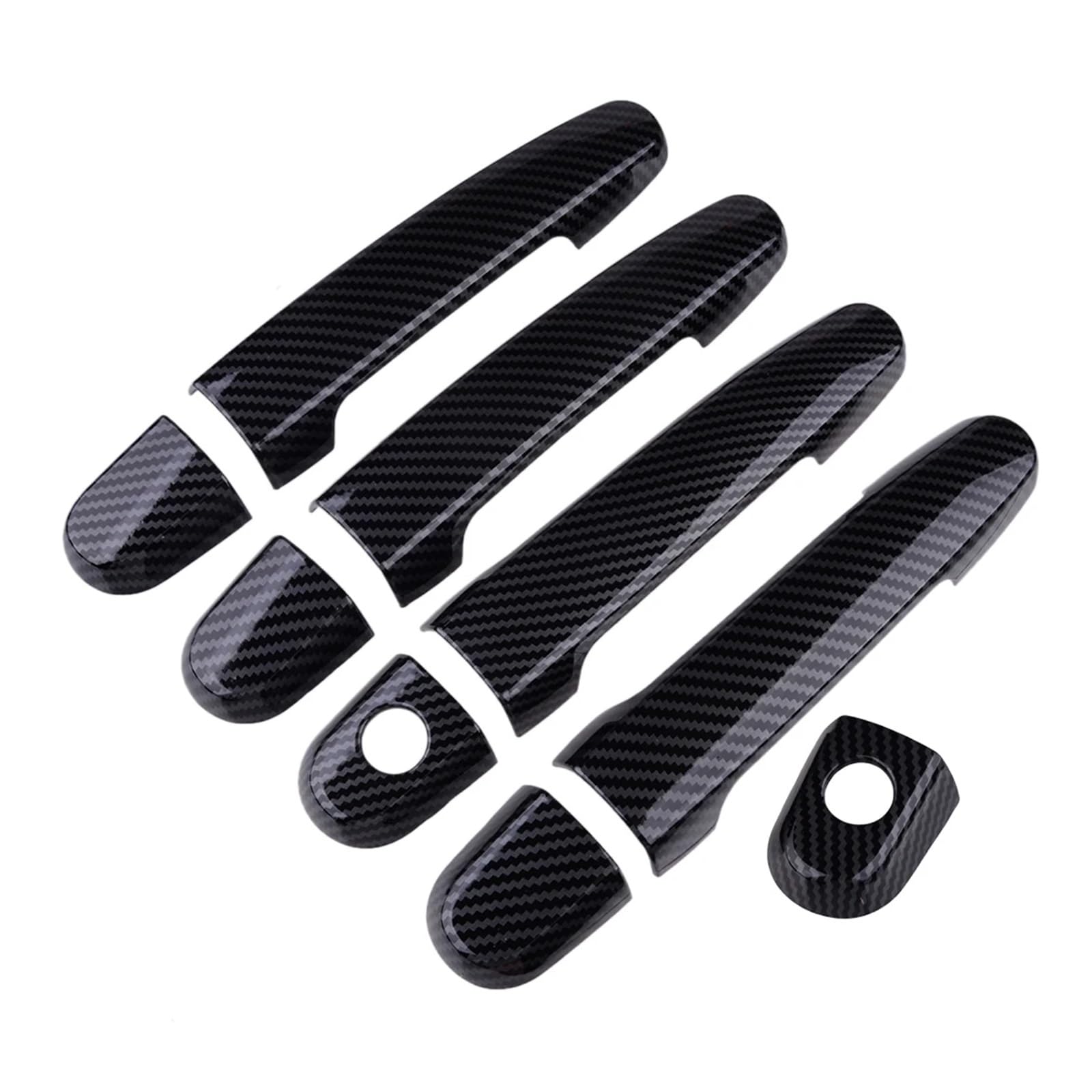 Rdwspli One Color Exterior Handle Shell Compatible With Toyota For Yaris Sedan 2007 2008 2009 2010 2011 Carbon Fiber Style Door Handle Cover Trim Molding Kit Abs Abs