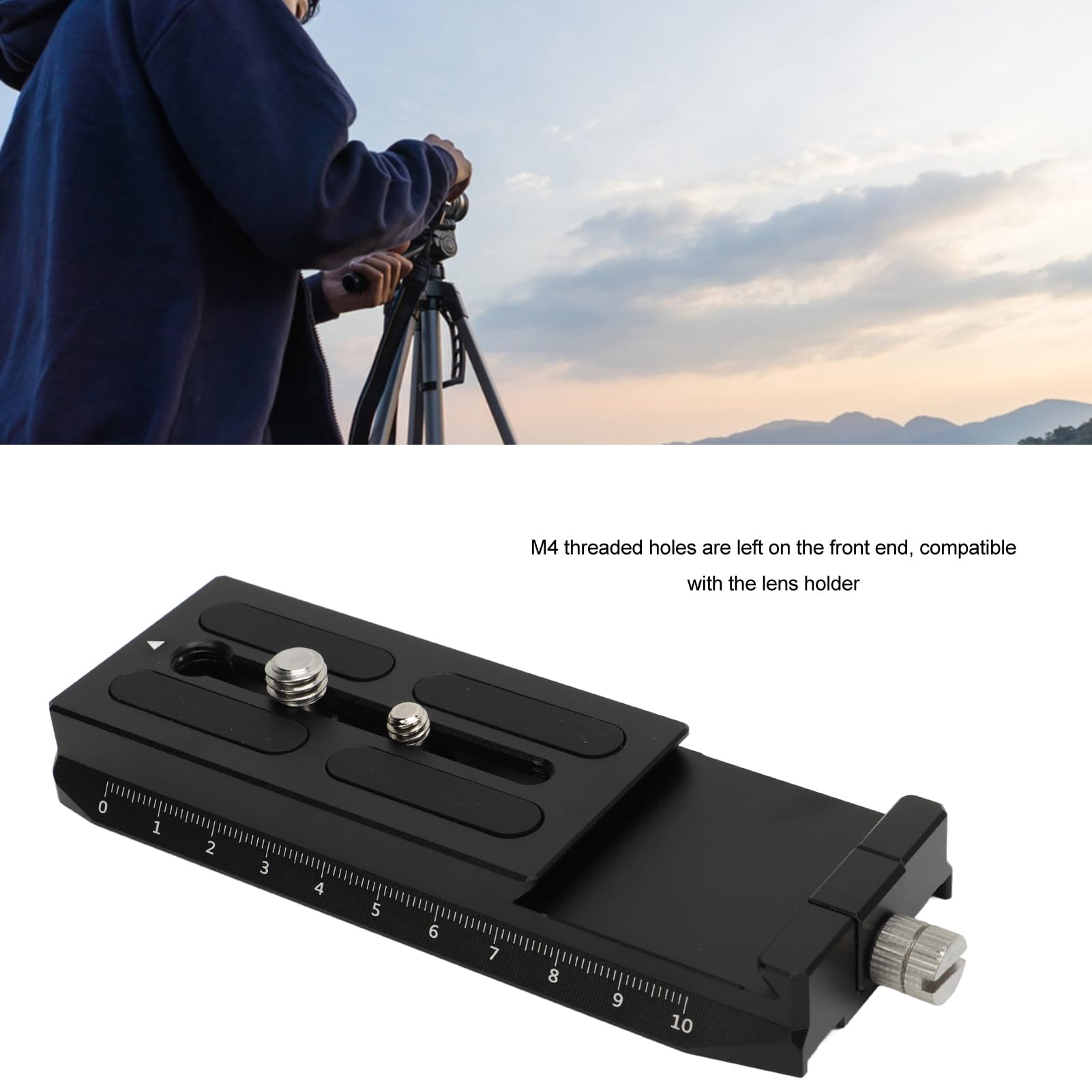 Adaptador de Placa de Liberación Rápida, Placa de Liberación Rápida de Cámara de Montaje Fácil de Aleación de Aluminio, Estable y Liviano para RS3
