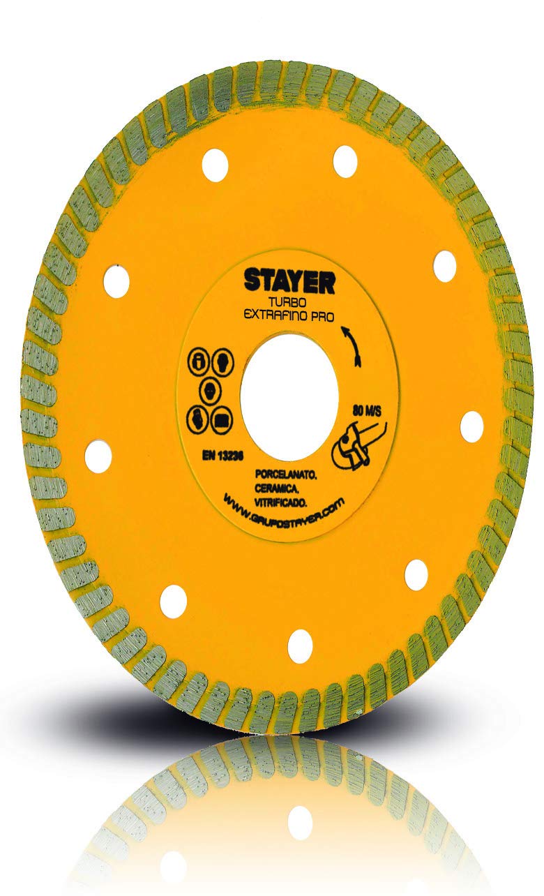 Disco de diamante profesional para Materiales Cerámicos, Turbo extrafino Profesional Ø115mm.