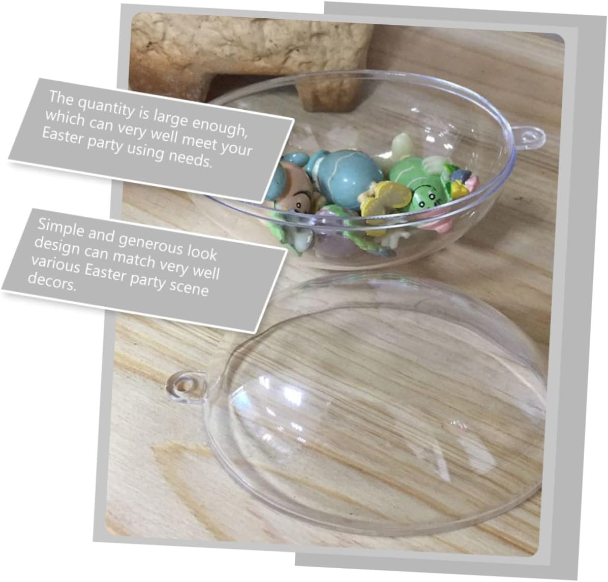 ARTSEWPLY 6pcs Transparent Shape Packing Boxes for Easter Parties Wrapping Containers for Celebrations and Gatherings Festive Design for Themed Events