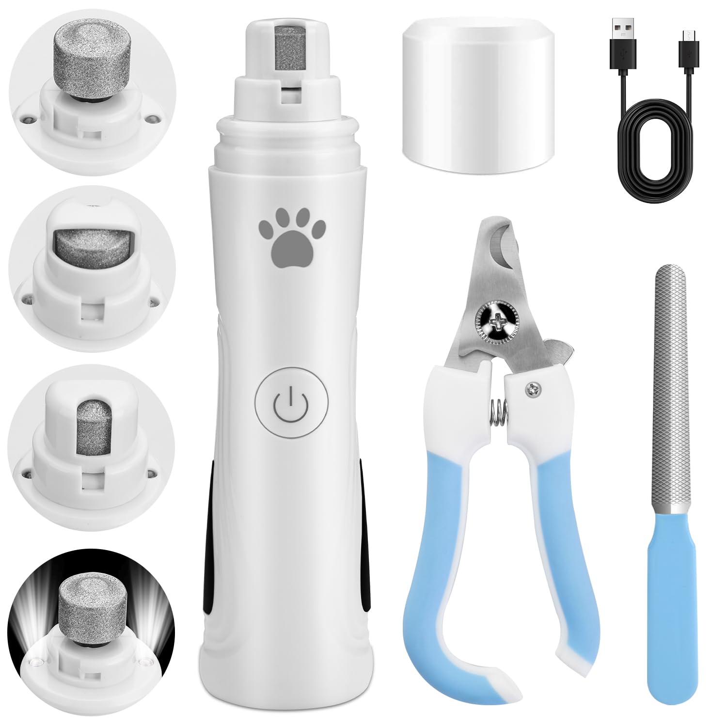 RETOLIT Dog Nail Grinder with Clipper File - 2 LED Lights, 3 Speeds, Professional 3 Ports, Rechargeable & Low Noise Pet Dog Nail Trimmer Paws Clippers Kit for Small Medium Large Dogs Cats (B0CRRPG9JK) Amazon Price History, Amazon Price Tracker