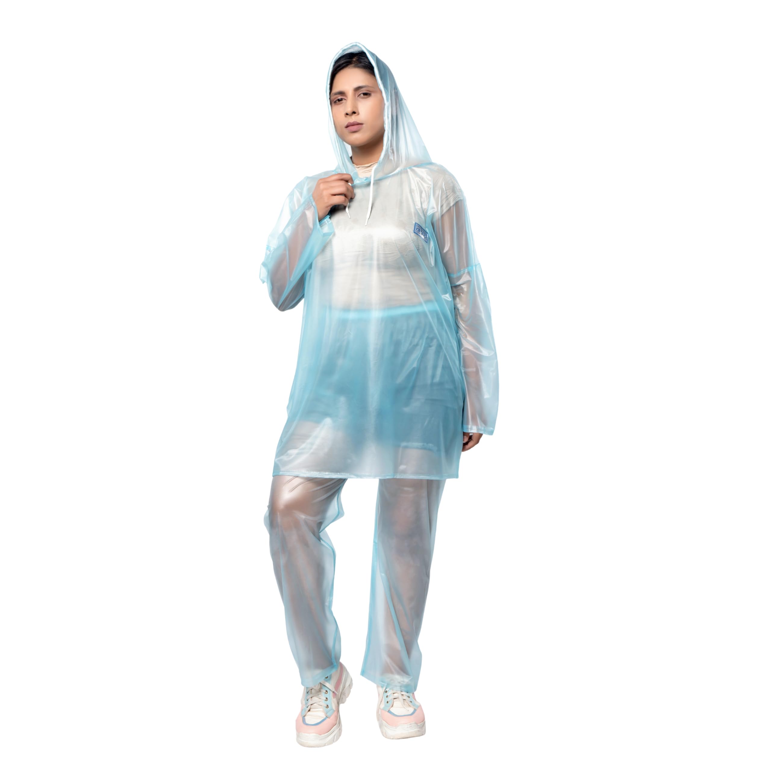 VG TARP Rain Coat for Men & Women Waterproof With Adjustable Hood Along Waterproof Rainwear Suit With Pvc Jacket, Pants and Waterproof Drawstring