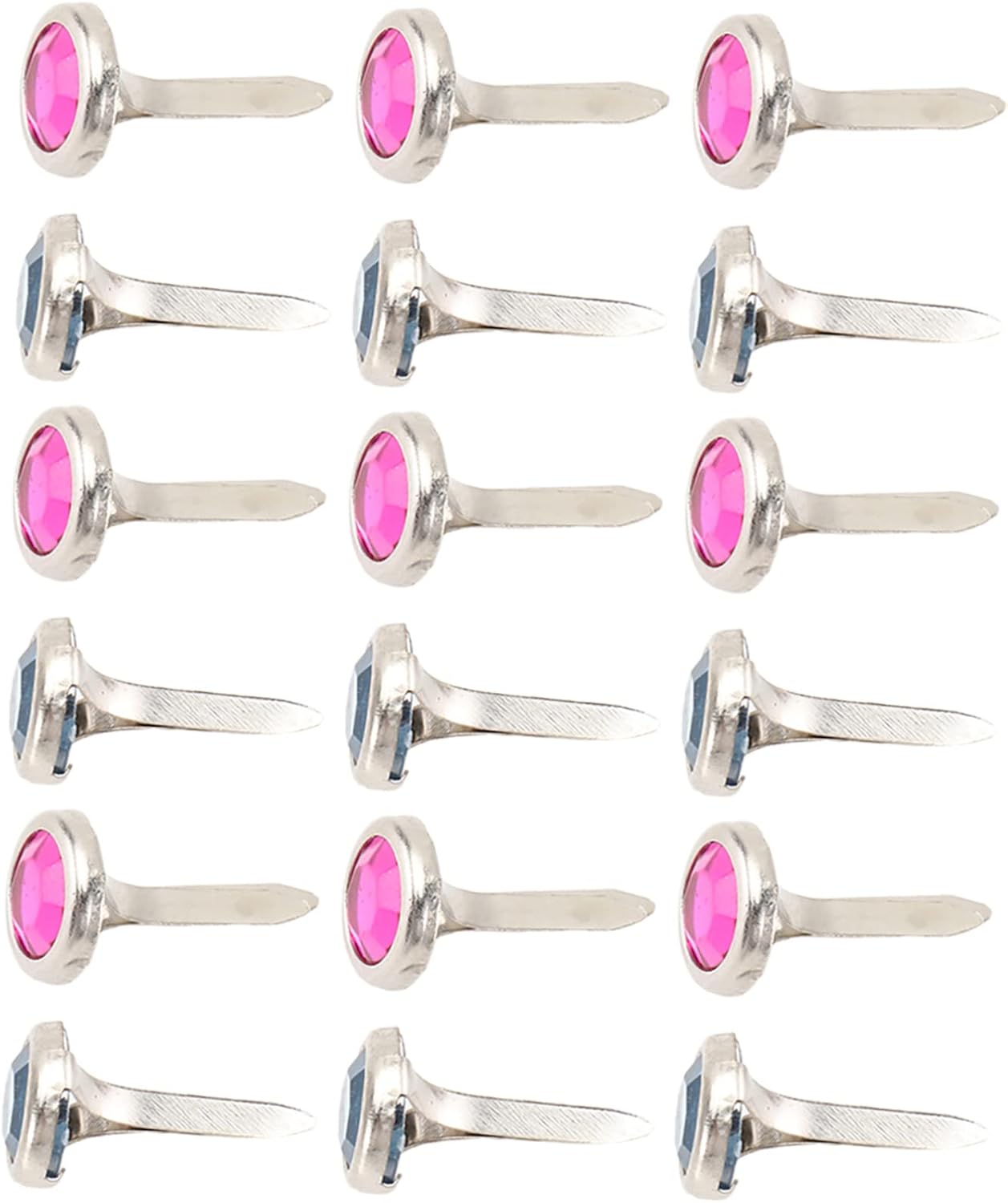 HOMSFOU 100pcs Mini Round Brads Fasteners Paper Clips for Scrapbooking Crafts DIY Projects Metal Brads for Easy Installation and Use Random Color
