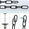 2 piezas de cadena industrial negra de 3 pies para artefactos de luz, cadena para colgar plantas, con eslabón desmontable, carga máxima de 60 libras 5