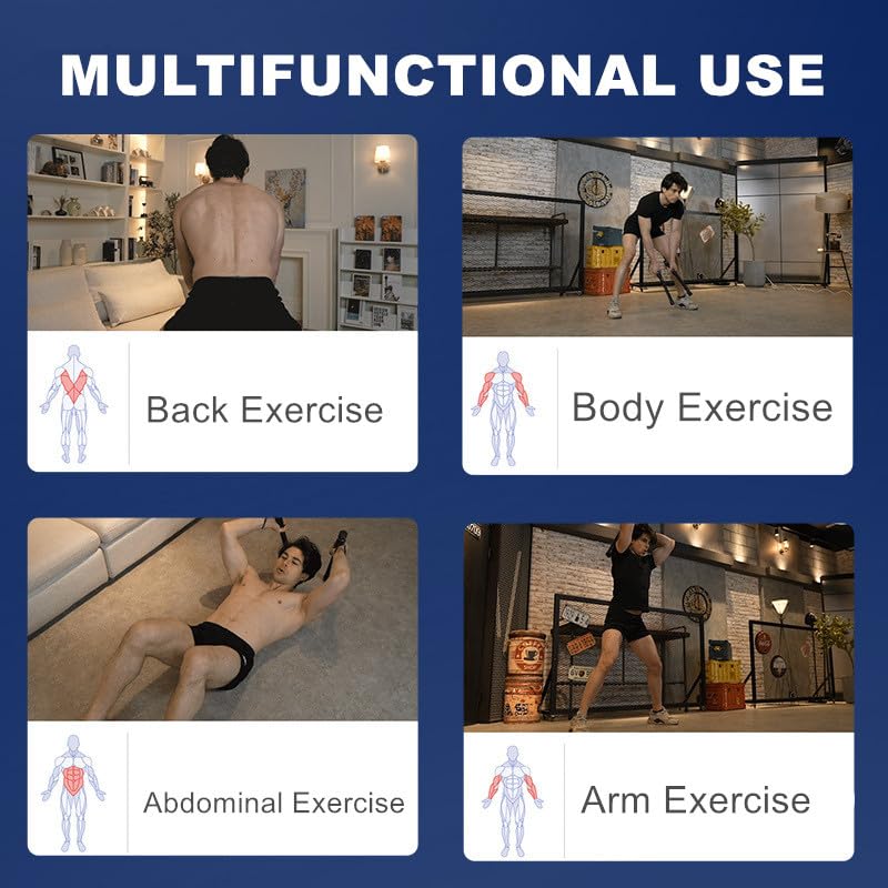 Kabellose Battle Ropes - 2 Stück Portable Trainingsseile Für Zuhause