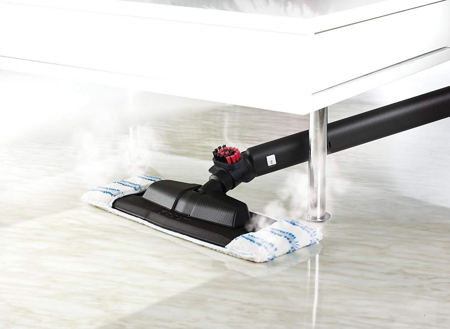 Polti Vaporetto Pro 95 Turbo Flexi, Limpiador a Vapor con Caldera, Presión máxima 5 Bar, Potencia 1100 W, Autonomía ilimitada, Fabricado en Italia, Función Eco, 14 Accesorios Incluidos, Negro y Verde
