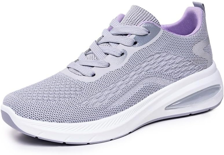 Womens Bowling Shoes Sneakers Air Cushion Running Shoes Lightweight Tennis Walking Shoes Mesh Breathable Gym Work Fashion Sneakers Athletic Comfortable Casual