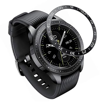 AISPORTS Bezel Ring Compatible for Samsung Galaxy Watch 42mm Bezel Loop Adhesive Cover Frame Anti Scratch Stainless Steel Metal Bezel Styling Dial Protective Case Cover for Samsung Gear Sport/Gear S2
