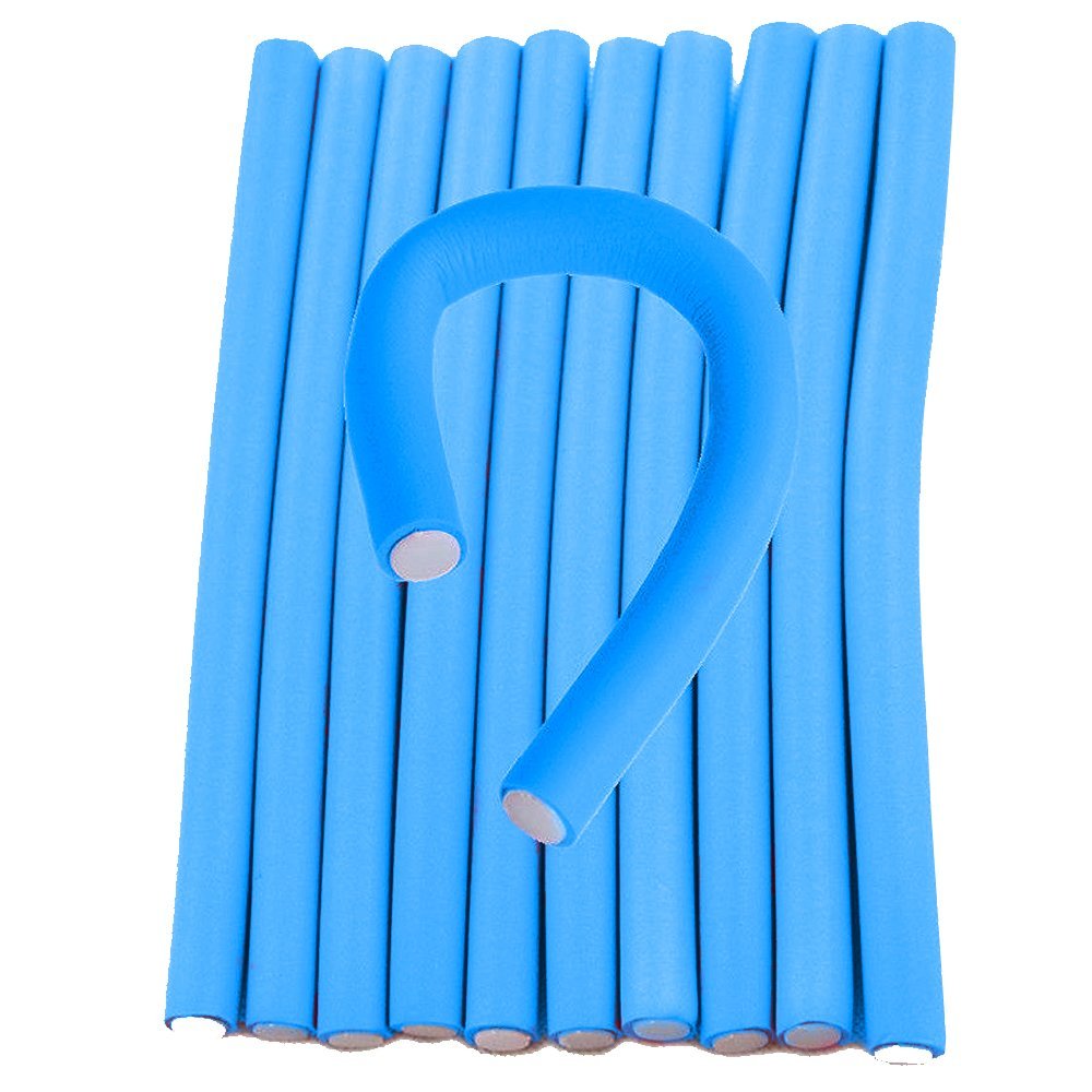 PU Health 10 Piece Curler Makers with Soft Foam, Bendy Twist Curls and Styling Hair Rollers