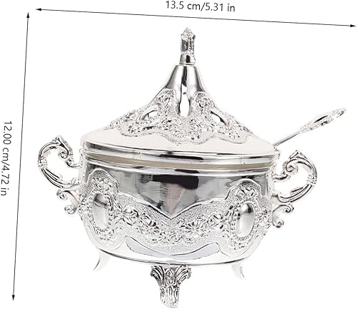 Miniatura 5 de DOITOOL Tarros de condimento de plata de gama alta Almacenamiento de curry de azúcar sal con cuchara para cocina