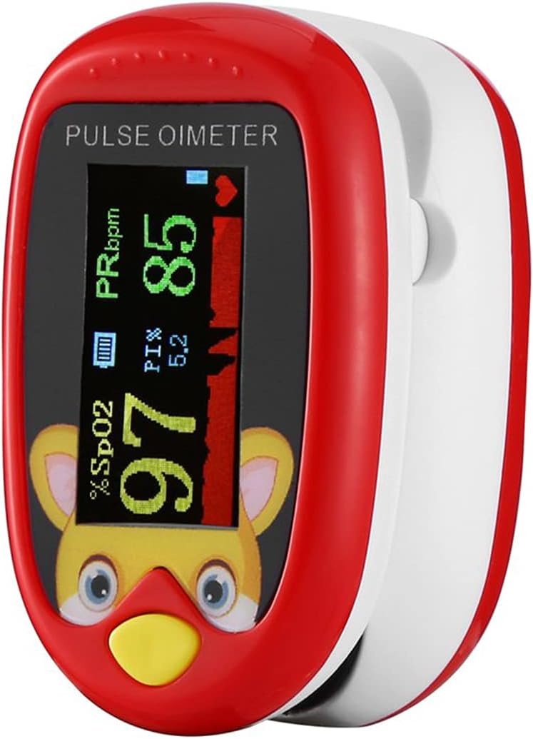 Pediatric SpO2 Blood Oxygen Saturation Monitor, Pulse Oximeter Fingertip, Heart Rate Monitor and SpO2 Levels Portable Pulse Oximeter for Adult Portable OLED Display