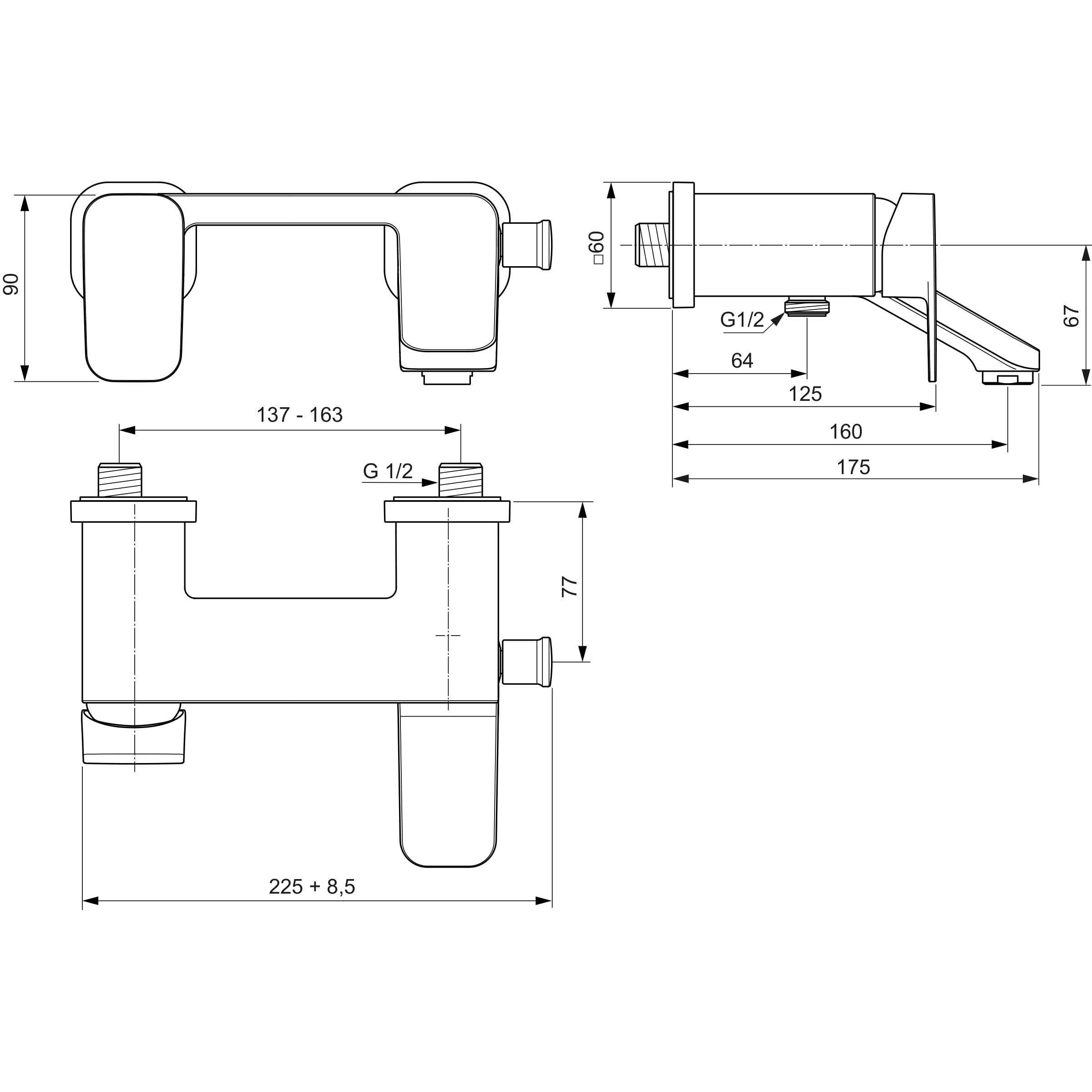 Ideal Standard A6338AA Miscelatore, Cromato