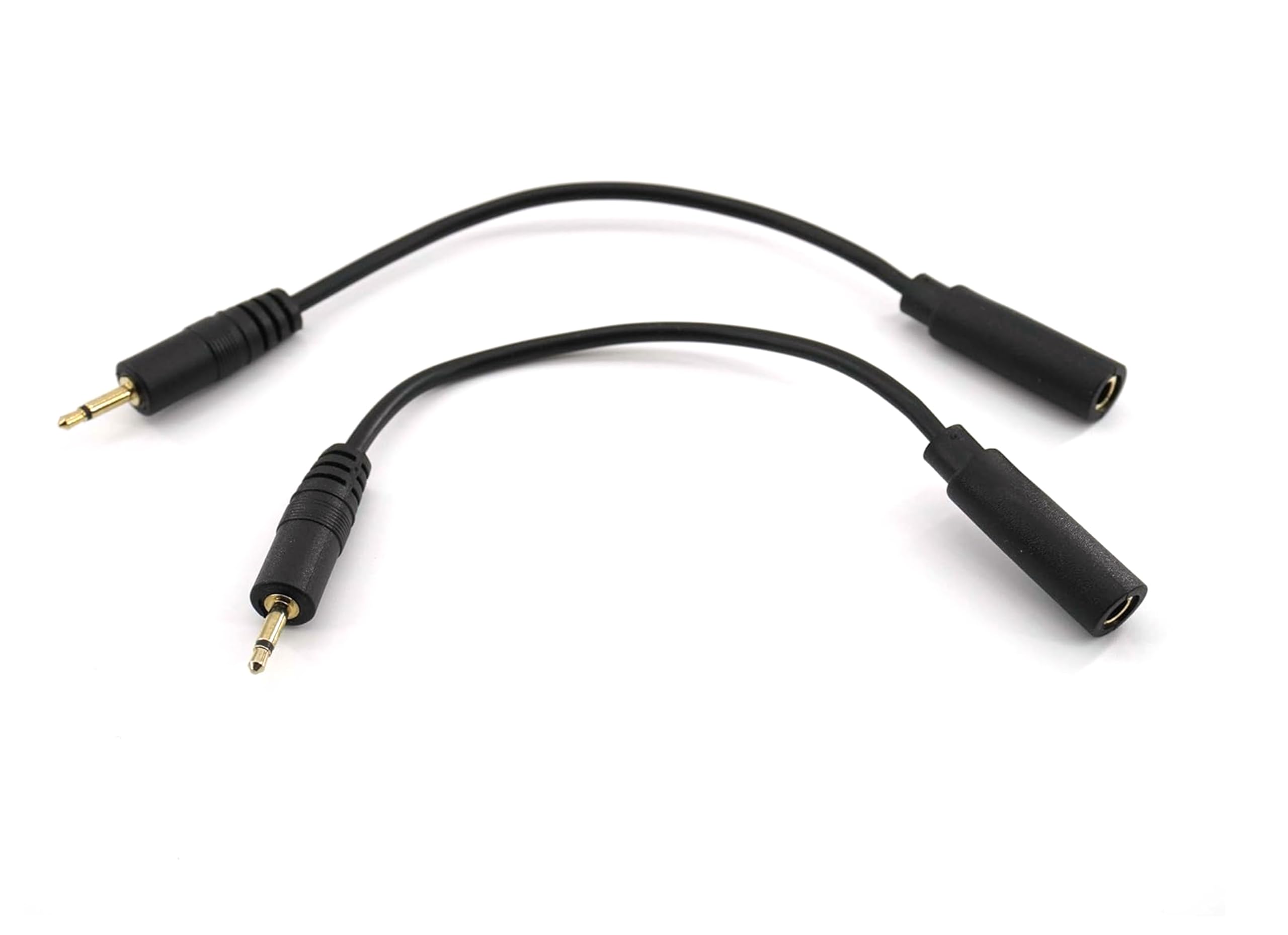 HSEUOPV 2.5 mmから3.5 mmの短いケーブル、2.5 mmモノラルプラグから3.5 mmのモノラルジャッキオーディオケーブルはイヤホン、スマートフォンなどに適している。（16 cm、2-packs）