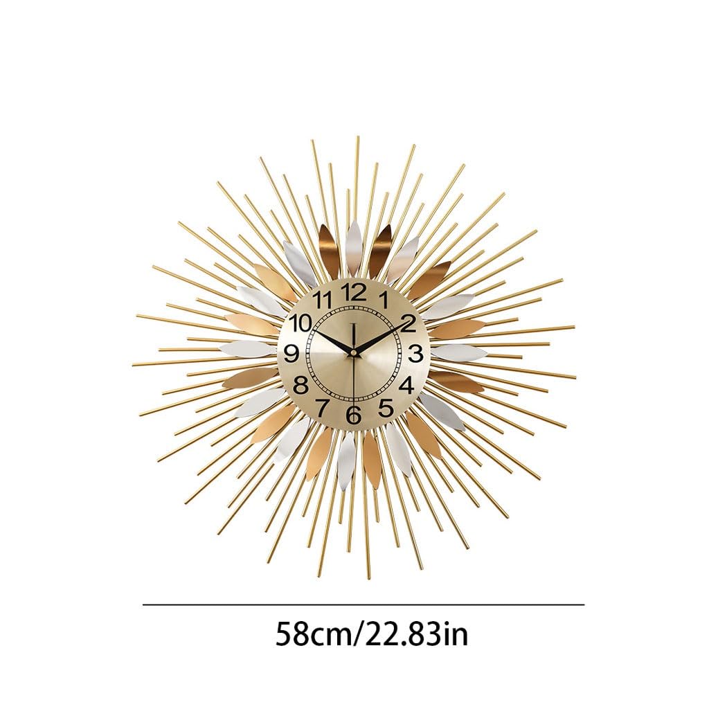 Orologio da parete Orologio da parete in metallo Orologio da parete silenzioso Orologio da parete creativo for la casa Soggiorno Studio Camera da letto Reloj De Pared