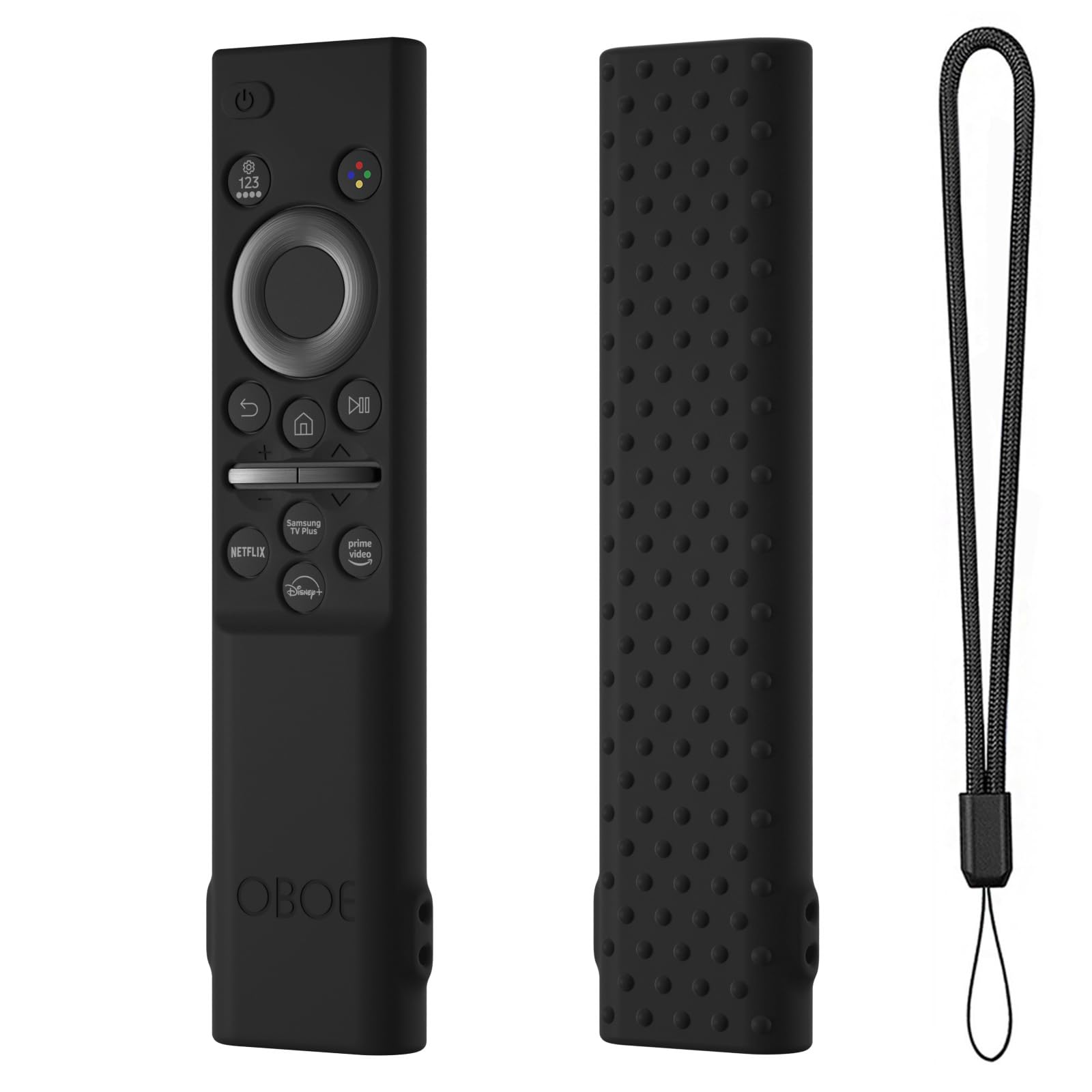 OBOE Silicone TV Remote Cover for Samsung Remote BN59-01311 QLED, Black