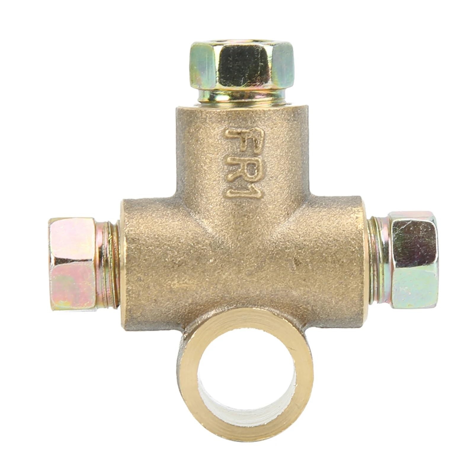 3 Way T Shape Brake Tee with 3 Male Nuts Short Union M10 3/16in Pipe 10mm Car Brake Lines Kit