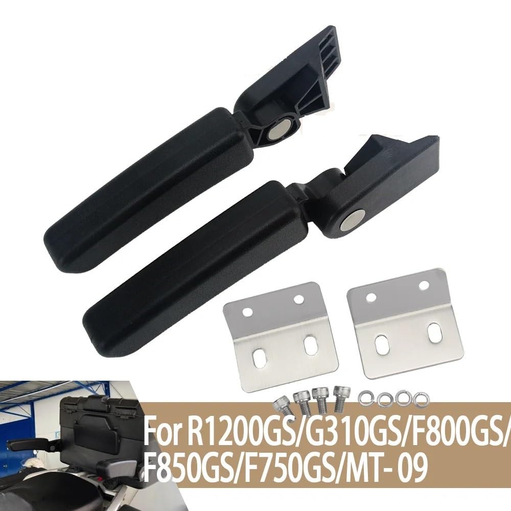 Barra de Agarre de Mano Compatible con BMW, Caja Trasera de Aluminio, Piezas de Motocicleta, reposabrazos de Pasajero, Estuche Plegable, Kit de Asiento