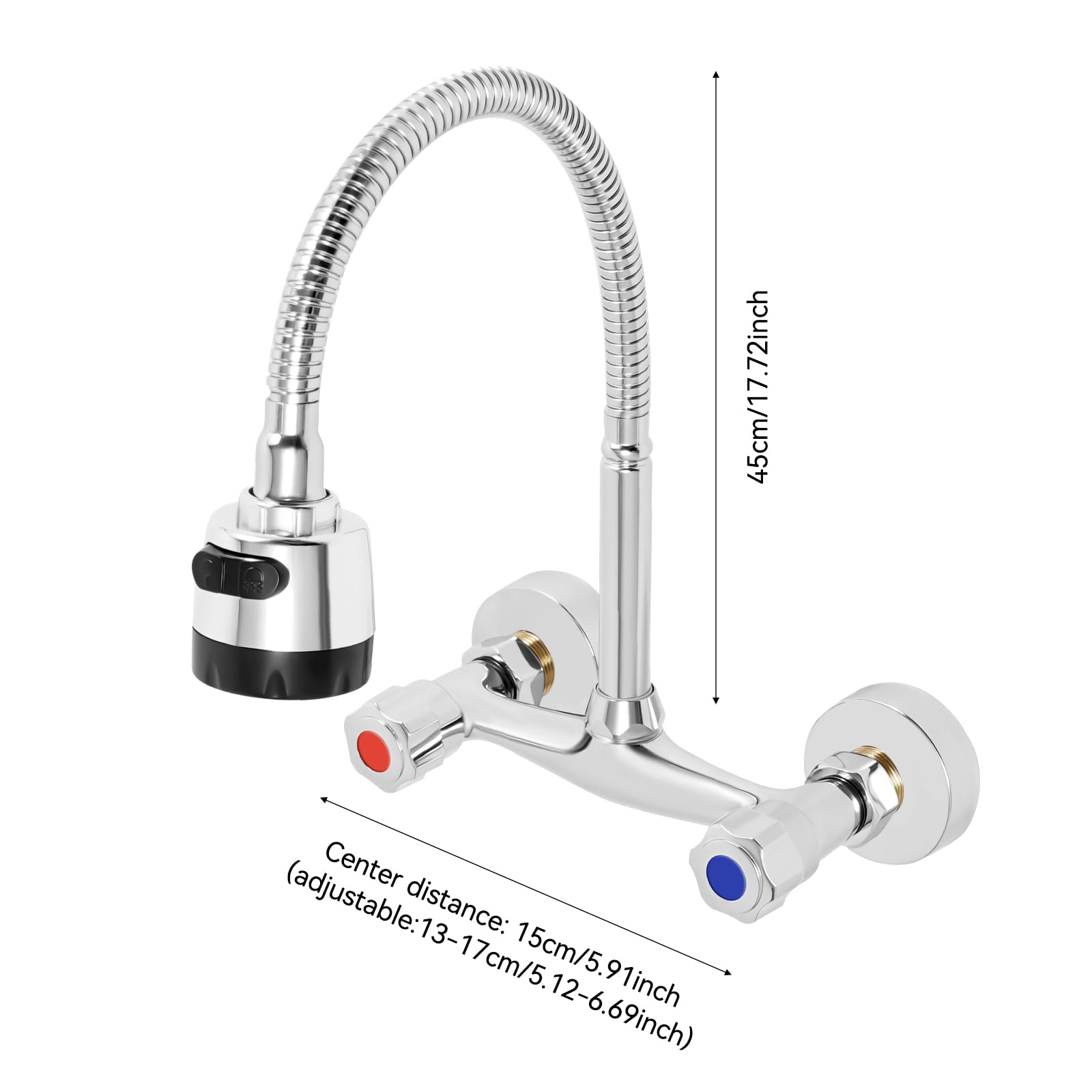 Douche Concurrent Keukenkraan Liberty Nostalgisch Boven Wandkraan