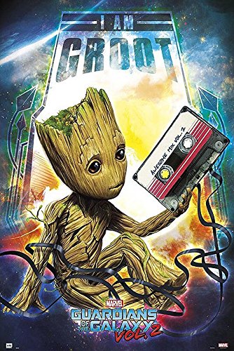 Marvel Guardianes de la Galaxy Vol. 2  Póster de I Am Groot (61 cm x 91,5 cm) + Plus fabuloso protectora tubo de regalo