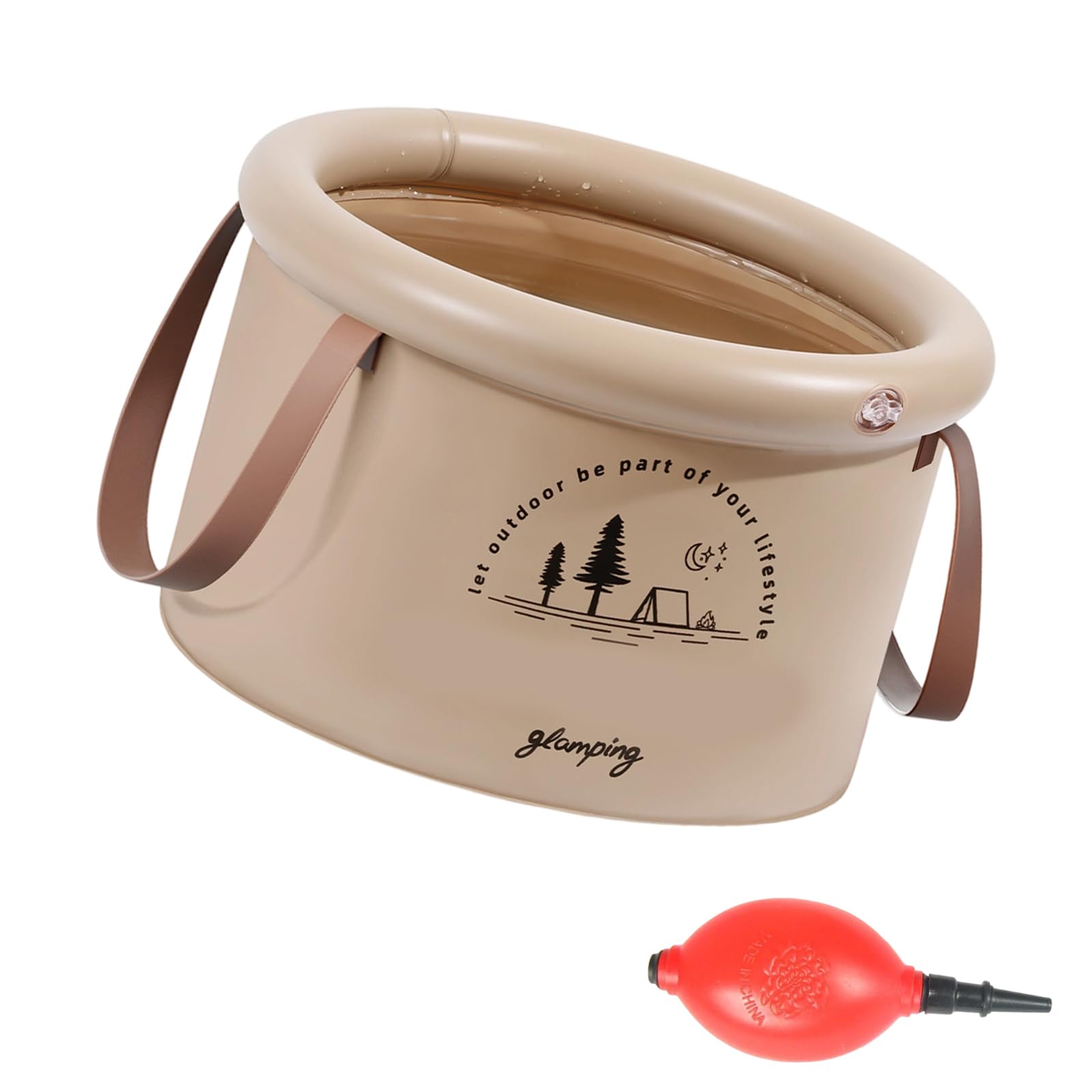ZEPFJHE Quick Setups Silicone Wash Tub for Backpackers Stable Construction Camping Water Bag with Portable Handle Multipurpose Basin