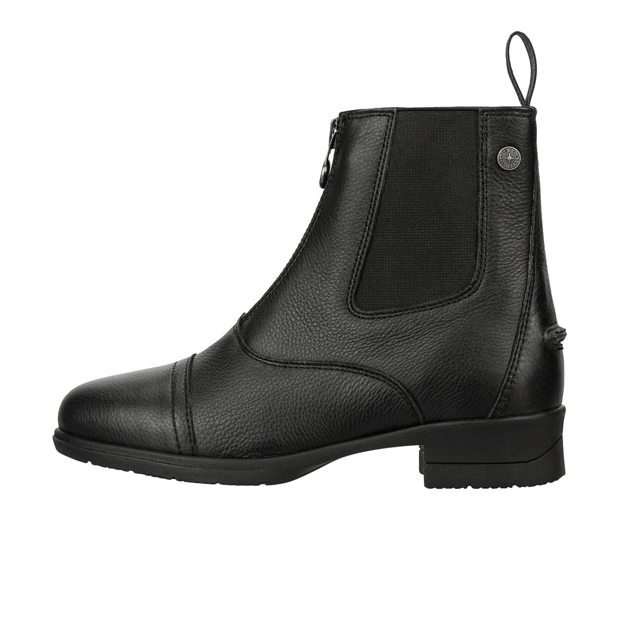 Suedwind Reitstiefeletten Nova Soft FZ Winter - Unisex Reitschuhe aus Rindsleder – Paddock Stiefeletten mit Teddyfell, Komfort-Gummisohle & Reißverschluss vorne – schwarz – Gr. 25-46