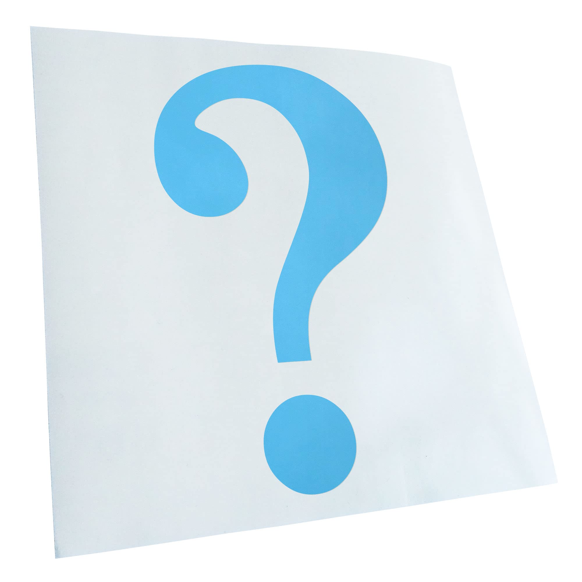 Kiwistar - Car Sticker - Light Blue - 50 x 29 cm Question Mark Pictogram - Rear Window Car Sticker Weatherproof for Car Truck Moped Truck - Sticker Exterior Self-Adhesive Tuning Accessories for