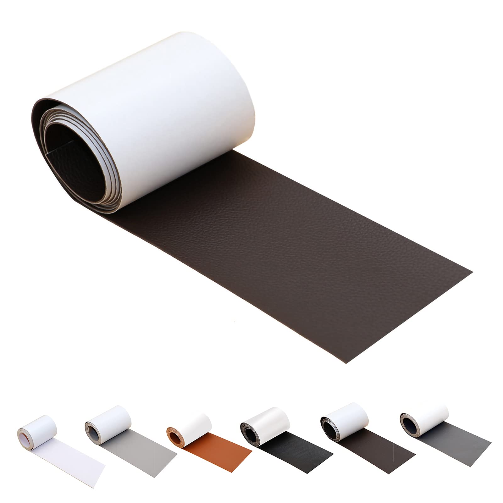 ZHANGQIANG Leather Couch Patch Repair Kit Repair Patch for Furniture Sofa Car Seats Couch Chairs Jackets First Aid Patch Fix Tear Kit(Color:Black Coffee)