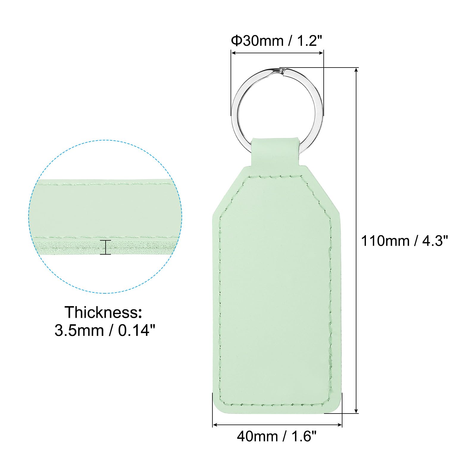 PATIKIL Leather Keychain Blanks - Image 2