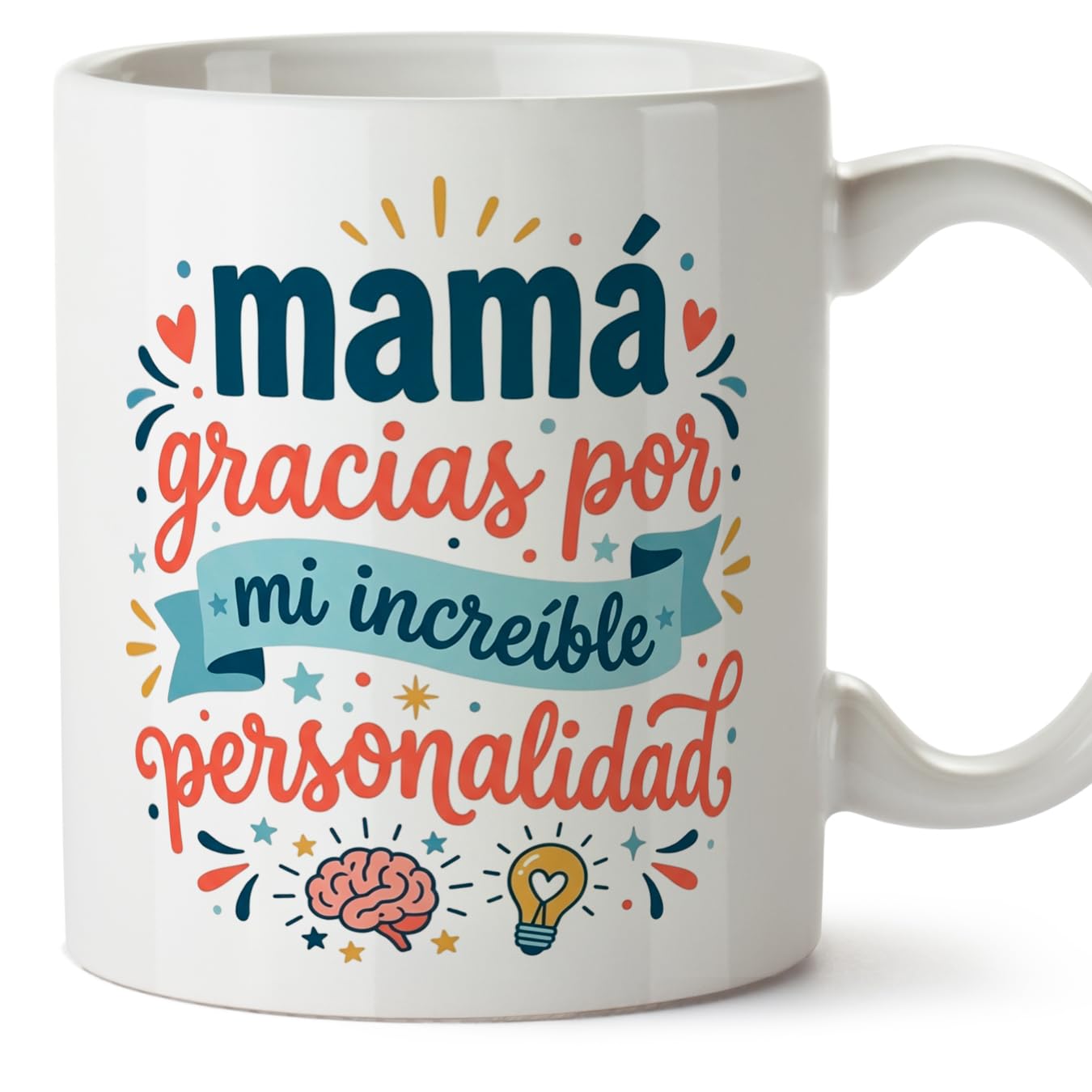 MUGFFINS Taza mamá con frase Para el mundo eres una madre pero para la familia eres el mundo en Español | regalo madre | 330 Ml 11 oz | Idea original para regalar | progenitores v1 — view 73