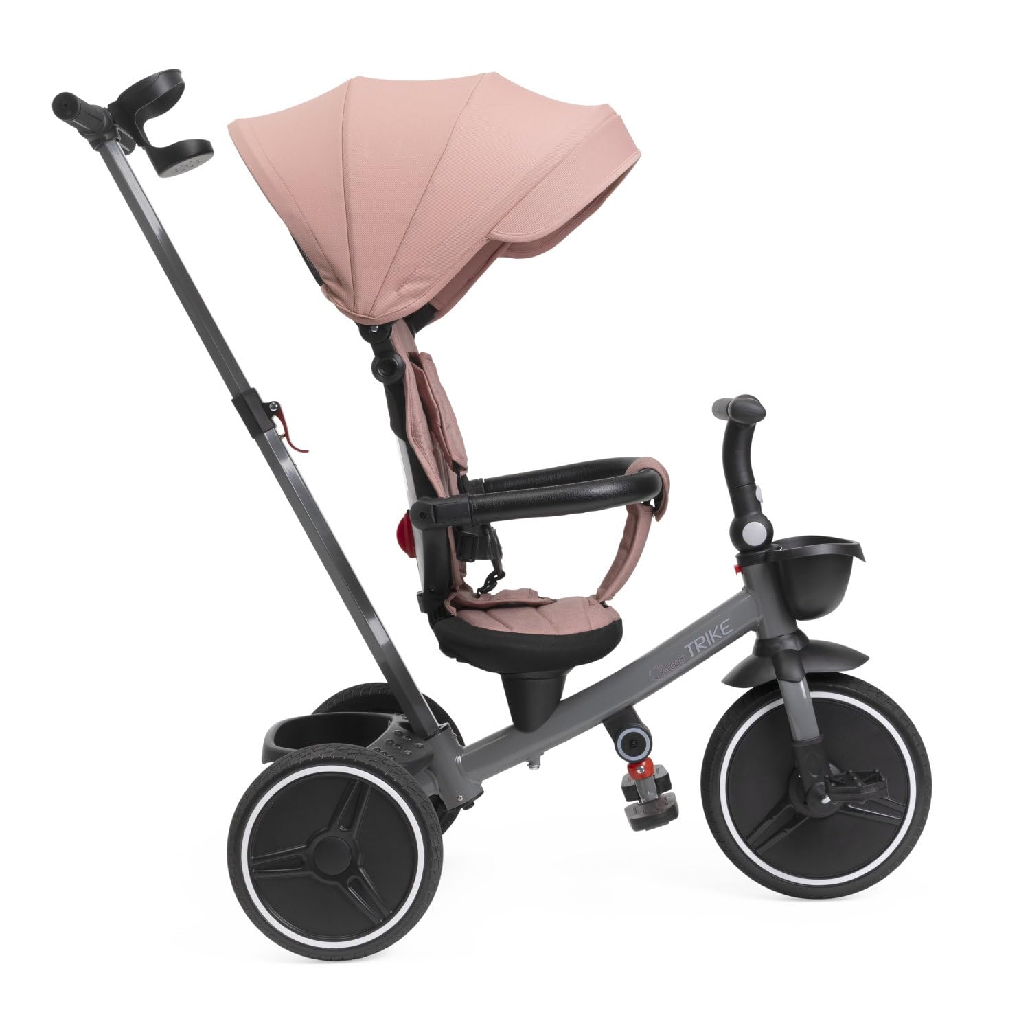 Chicco Triciclo Evolutivo 4 en 1 para Niños de 6 Meses a 5 Años, Asiento Reversible, Manillar Telescópico y Cierre Compacto, Triciclo Plegable con Toldo Parasol y Freno Centralizado