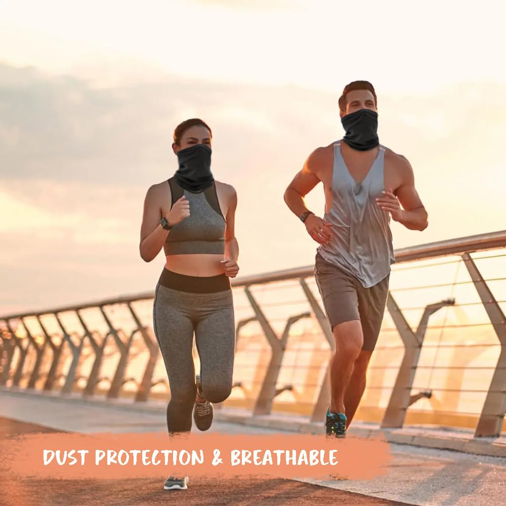12 polainas para el cuello, pasamontañas para hombres y mujeres, máscara deportiva para ciclismo, máscara facial, bufanda para el cuello, protector facial UV ()